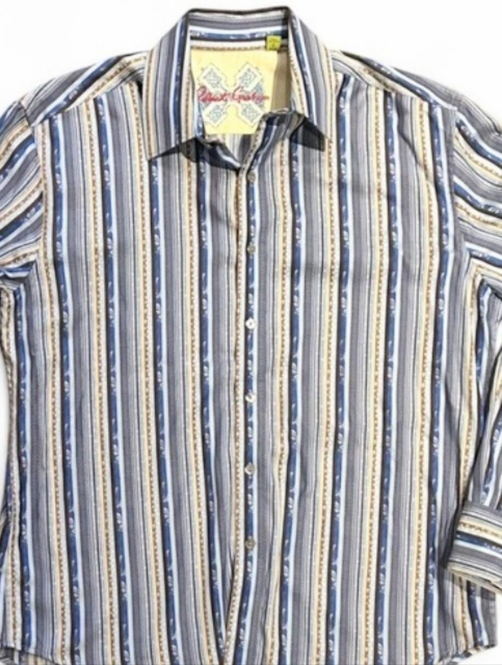 Robert Graham men's Striped Long-Sleeve Button-Up Shirt - Large